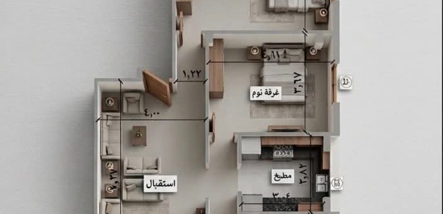 شقة للبيع 180م فيو امامي مميز علي جاردن في الشروق