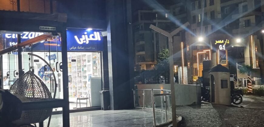 محل ٦٦ متر واجهة بالدور الارضي المنخفض بجوار محل بلبن مدينة الشروق